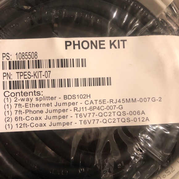 Complete Phone Kit: Splitter, Ethernet Jumper, Coax & 6ft HDMI Ethernet Cable - Picture 5 of 13